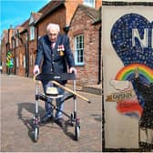 A Northampton artist has honoured Captain Tom Moore by creating a mural.