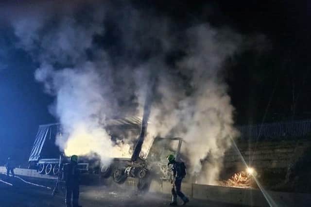 There was an explosion followed by a fire