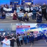A video of emergency workers celebrating the Clap For Our Carers event outside NGH has caused a conversation online about social distancing.