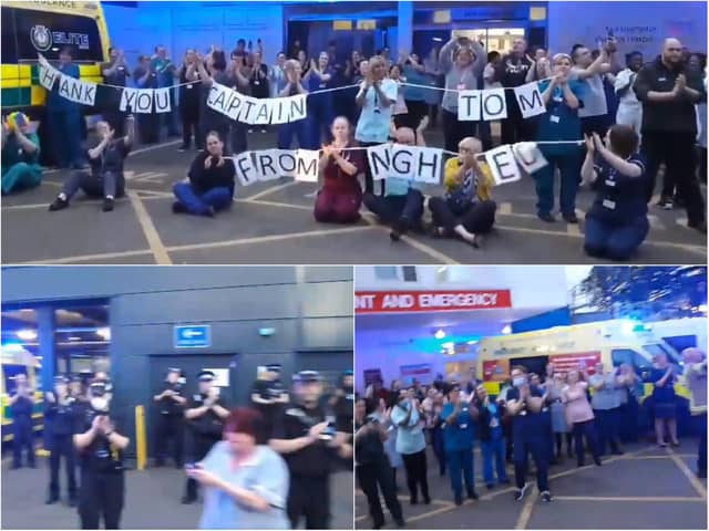 A video of emergency workers celebrating the Clap For Our Carers event outside NGH has caused a conversation online about social distancing.