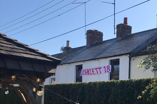 Neighbours in Moulton helped Scarlett to celebrate her big day in lockdown.
