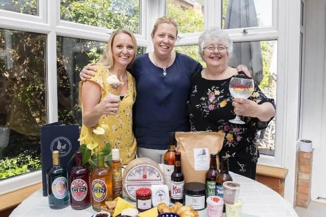 Pictured left to right last year at Apothocoffee in Earls Barton: Anna Jeyes-Hulme, Philippa Jeyes-Blackburn and Georgina Jeyes (file picture).