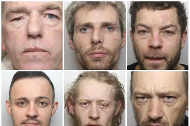 Six of the crooks sent down by Northants' Operation Crooked team