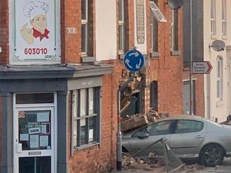 Wolfie's Cafe on Earl Street has been left in ruins after a crash overnight.