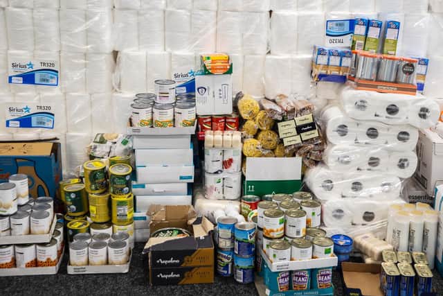 Beans, Cup-A-Soup, toilet roll and so much more were donated to the food bank. Photo: Kirsty Edmonds.