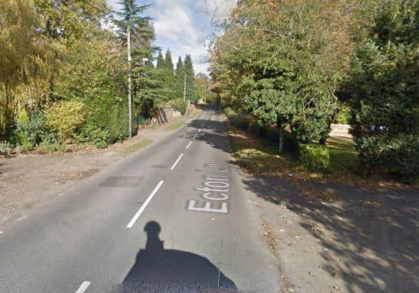 The vehicle was travelling south from Sywell along Ecton Lane when it left the road
