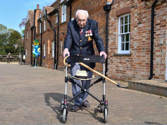 Veteran Captain Tom Moore, 99, is one of the highlights among the many people raising money for the NHS