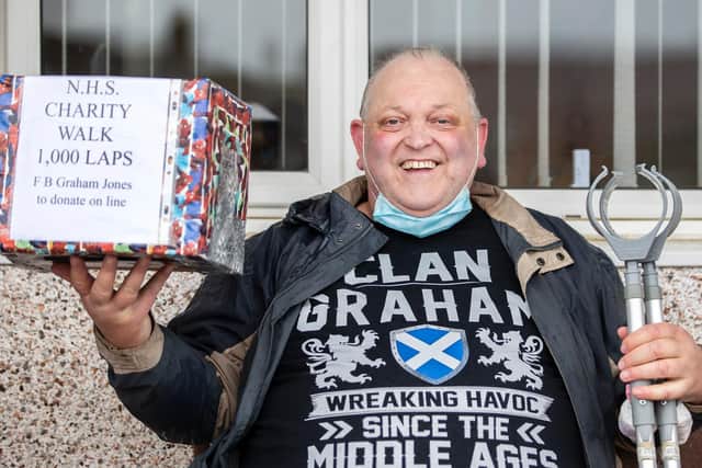 Graham has now been walking for six days straight. Pictures by Kirsty Edmonds.