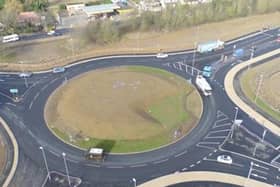 A new roundabout has been built where the bypass rejoins the A43