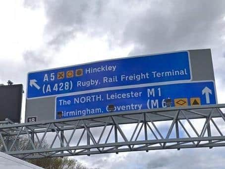 The incident happened near to junction 18 of the M1.