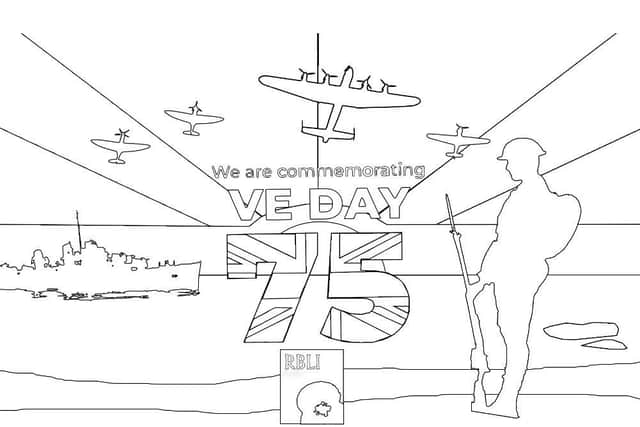 The Royal British Legion has created a colour-in poster to display in the window.