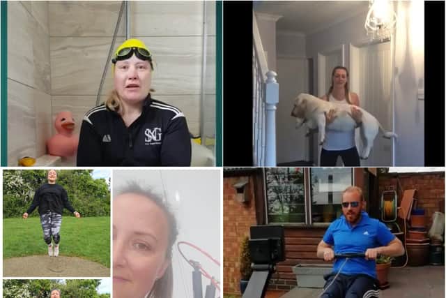 Teachers have been swimming in the bath, rowing and so much more.