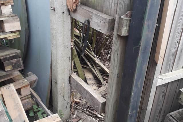 It is believed the offenders kicked down the fence to force entry onto the site.