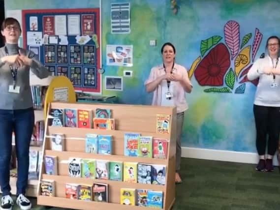 Staff at Upton Meadows Primary School used sign language in a video to tell students how much they are missed.
