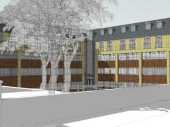 An artist's sketch of how the redeveloped building would look.