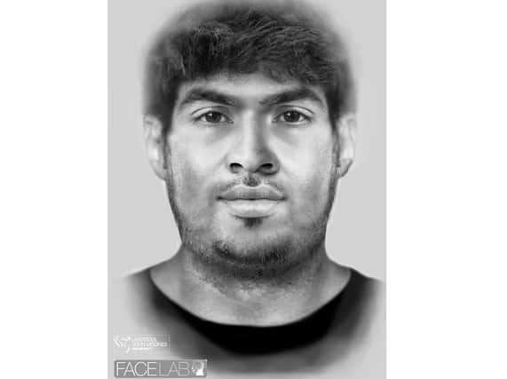 Experts produced this e-fit of a man who died on the M1 in November