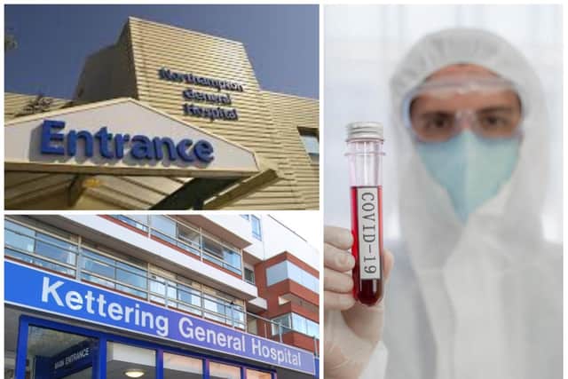 The number of Covid-19 deaths at Northamptonshire's two main hospitals is nearing 300
