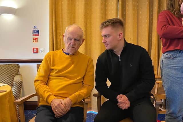 Max Wright with his grandad Alan Wright.