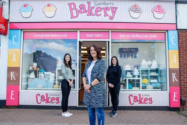 Helen Gardner with her daughters (back left-right) Leila and Amber. Pictures by Kirsty Edmonds.