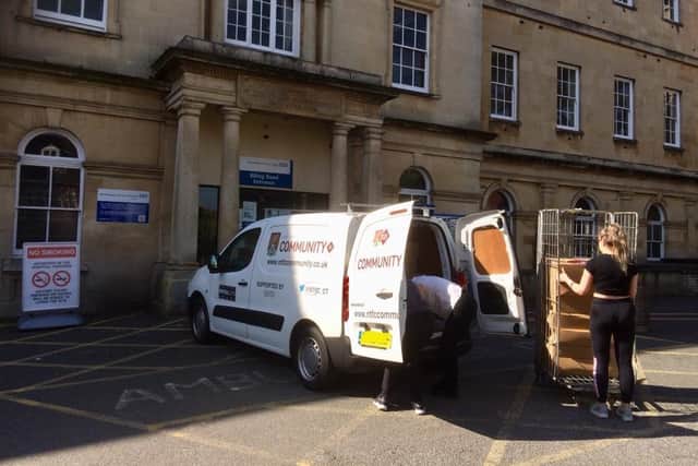 Northampton Town Community Trust offered its van to help Northampton General Hospital with donations