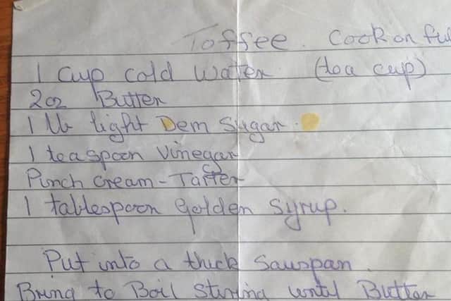 Hilda's daughters shared their mum's toffee recipe on social media.