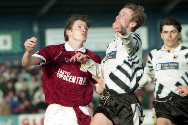 Pat Gavin in action for the Cobblers