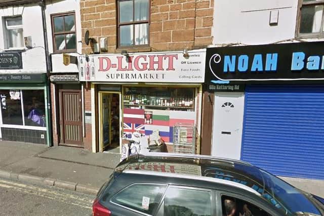 Police raided D-Light supermarket in Kettering Road on Wednesday