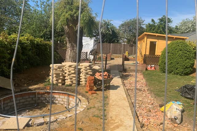 A recent picture of the work in the garden