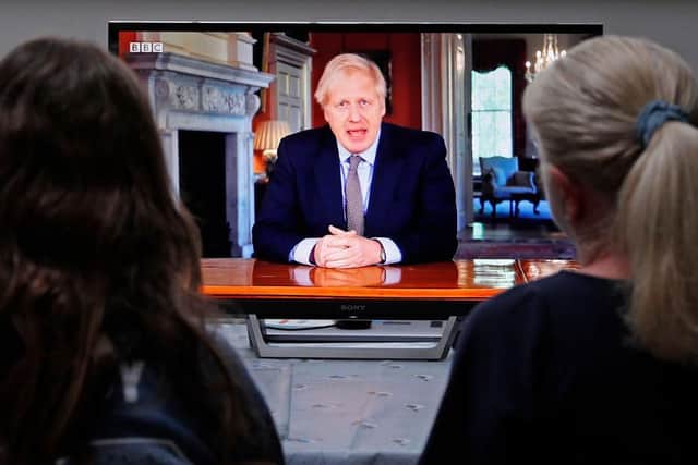 Prime Minister Boris Johnson addresses the nation on Sunday night. Photo: Getty Images