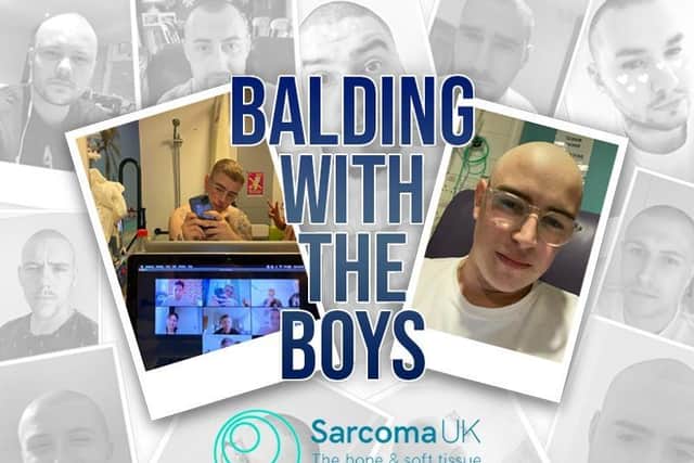 Twelve friends shaved their heads on Tuesday to give Ryan much-needed support.