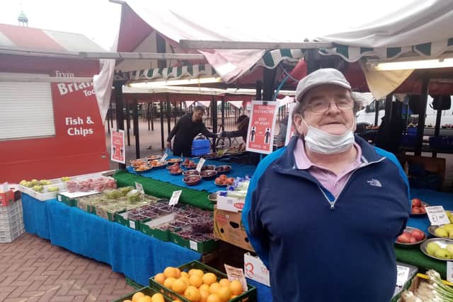 Eamon Fitzpatrick reopened his stall on the Market Square yesterday - but says he would shut "with no hesitation" if there was a second wave of the virus.