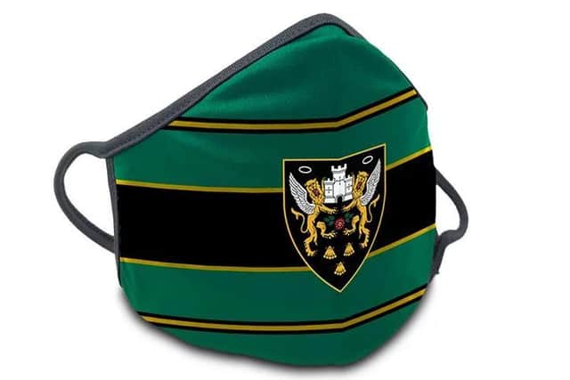 Northampton Saints RUFC's themed facemask