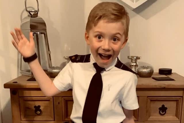 The second week saw him dress as his dad, a prison officer.
