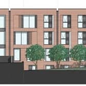 A proposed elevation indicates how the student flats would looks.