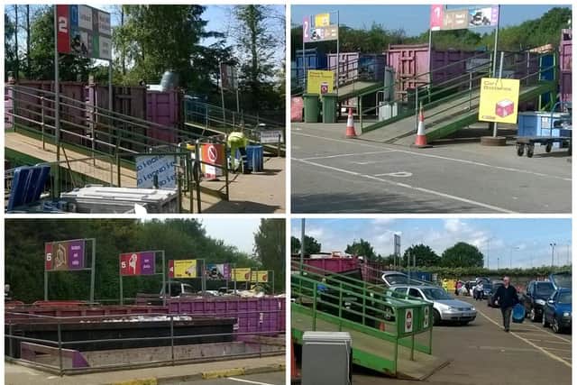 Police are warning of queues to get in to Northants rubbish tips today