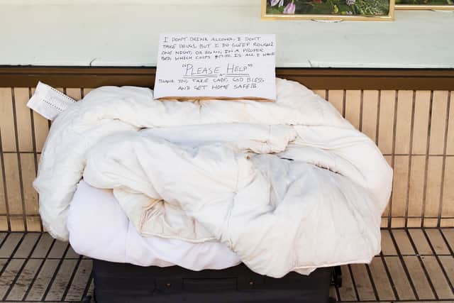 Picture taken by Leila Coker on March 27 on Market Square as 90 rough sleepers were moved to hotels including the Travelodge during the pandemic.