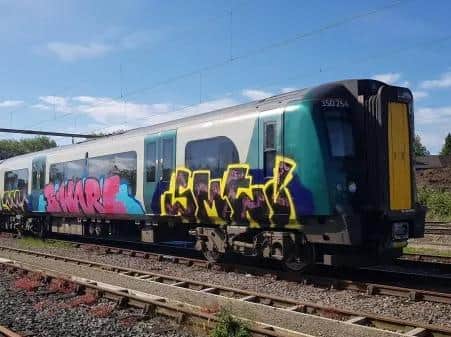 The latest graffiti attack hit Northampton's train services