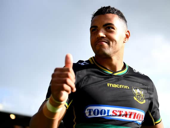 Luther Burrell was all smiles as he signed off at Franklin's Gardens with a try and a win in May 2019