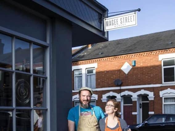 File photo. After two months of lockdown, Jooles and Carl Joyce have reopened their Magee Street Bakery coffee shop as a takeaway.