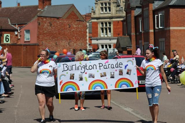 Staff at Burlington went the extra mile to make sure the drive by was special for residents.