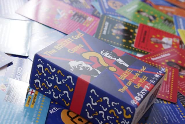 The Brexit Game pits the political protagonists against each other like in Top Trumps. Photo: Patch Fordham