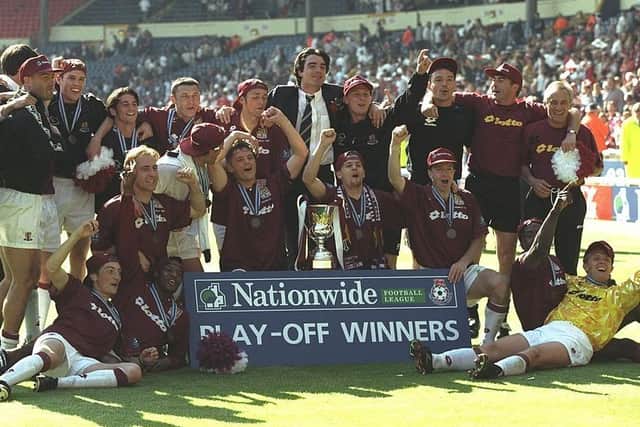 Party time for the Cobblers at Wembley in 1997