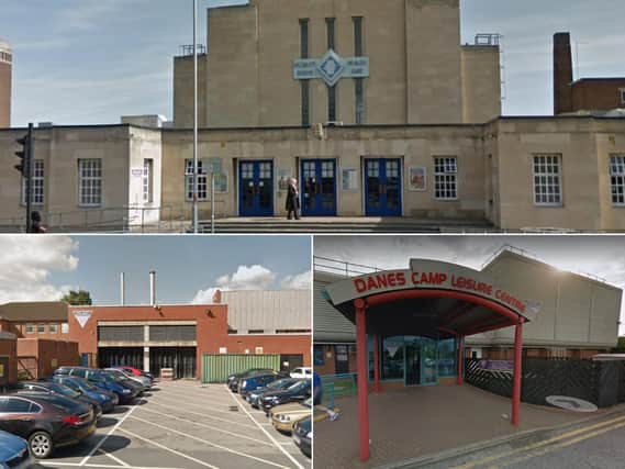 Upper Mounts Baths (top), Lings Forum (left) and Danes Camp (right) all need a major upgrade according to the borough council.
