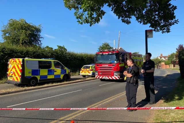Police and fire are at the scene of an ongoing incident in Duston. Photo: Leila Coker.