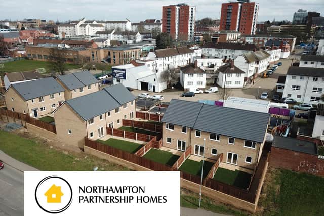 Northampton Partnership Homes has completed 150 new homes - such as this development in Lower Bath Street.