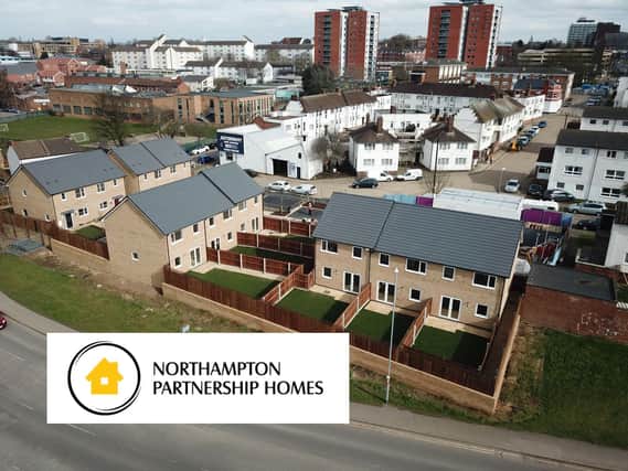 Northampton Partnership Homes has completed 150 new homes - such as this development in Lower Bath Street.