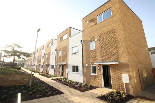The new council homes at Little Cross Street.