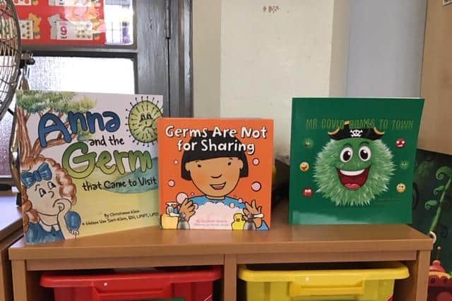 Some of the Covid books staff are reading to help children understand.