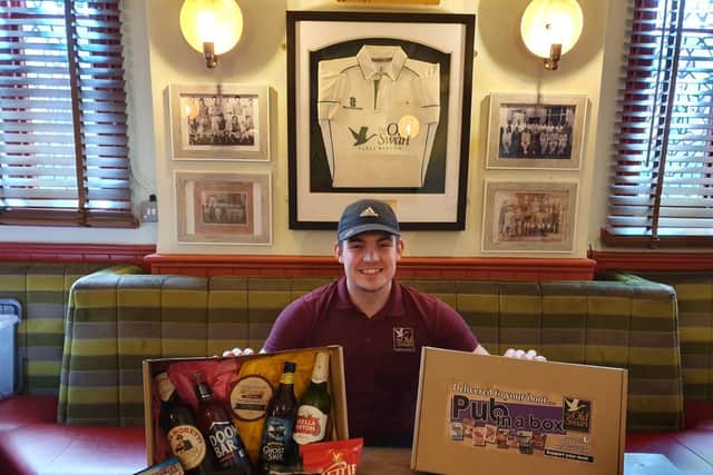 The Pub-in-a-Box - four drinks and some pub favourite snacks delivered to your door.