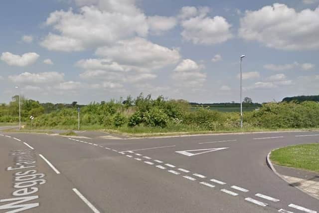 The accident happened at the junction of Sandy Lane and Weggs Farm Road